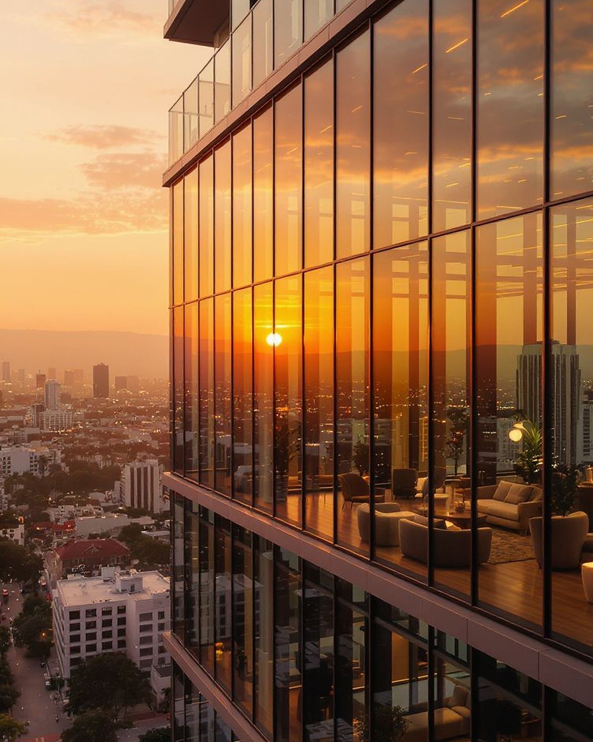 Wide view of a completed development