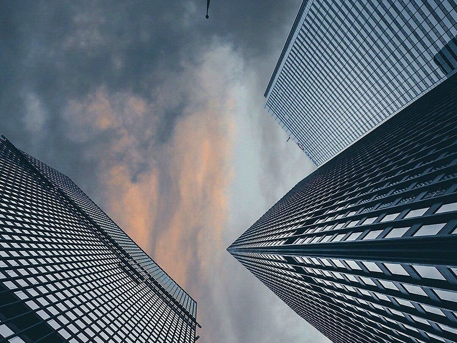 Towers seen from below