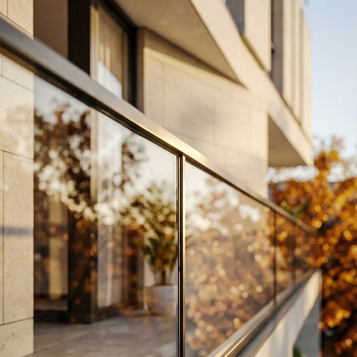Modern facade of a delivered project